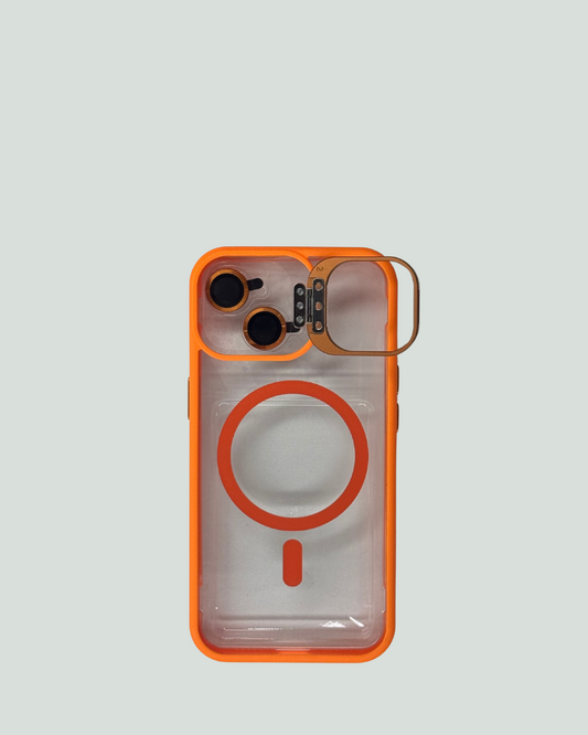 iPhone 15 MagSafe Mobilskal med Kameraskydd & Ställ – Transparent Baksida