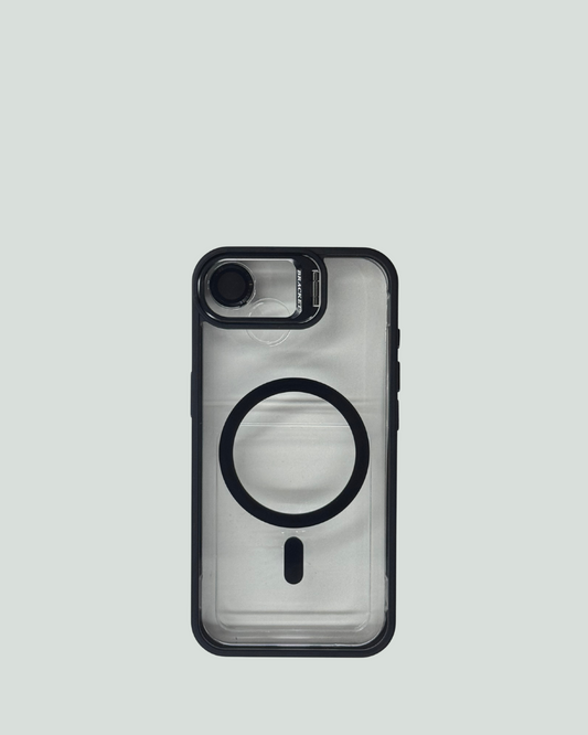 iPhone 16e MagSafe Mobilskal med Kameraskydd & Ställ – Transparent Baksida