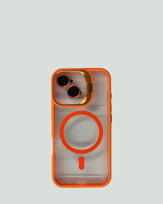 iPhone 16 MagSafe Mobilskal med Kameraskydd & Ställ – Transparent Baksida