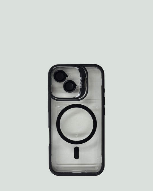 iPhone 16 MagSafe Mobilskal med Kameraskydd & Ställ – Transparent Baksida