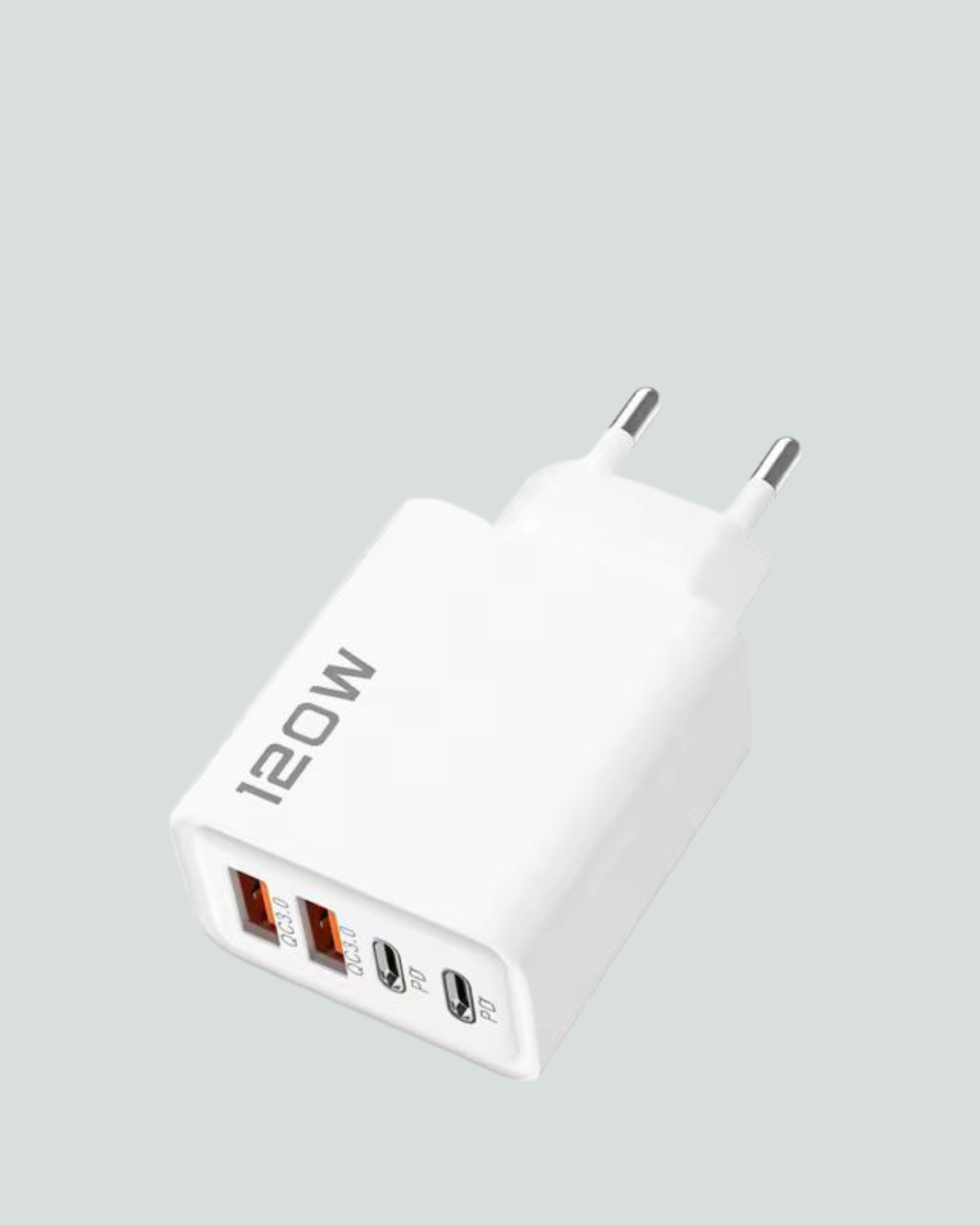 120W 4-Port USB & Type-C Snabbladdare