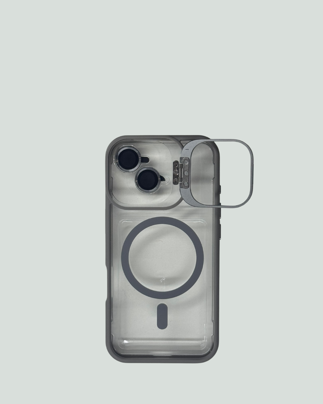 iPhone 16 MagSafe Mobilskal med Kameraskydd & Ställ – Transparent Baksida