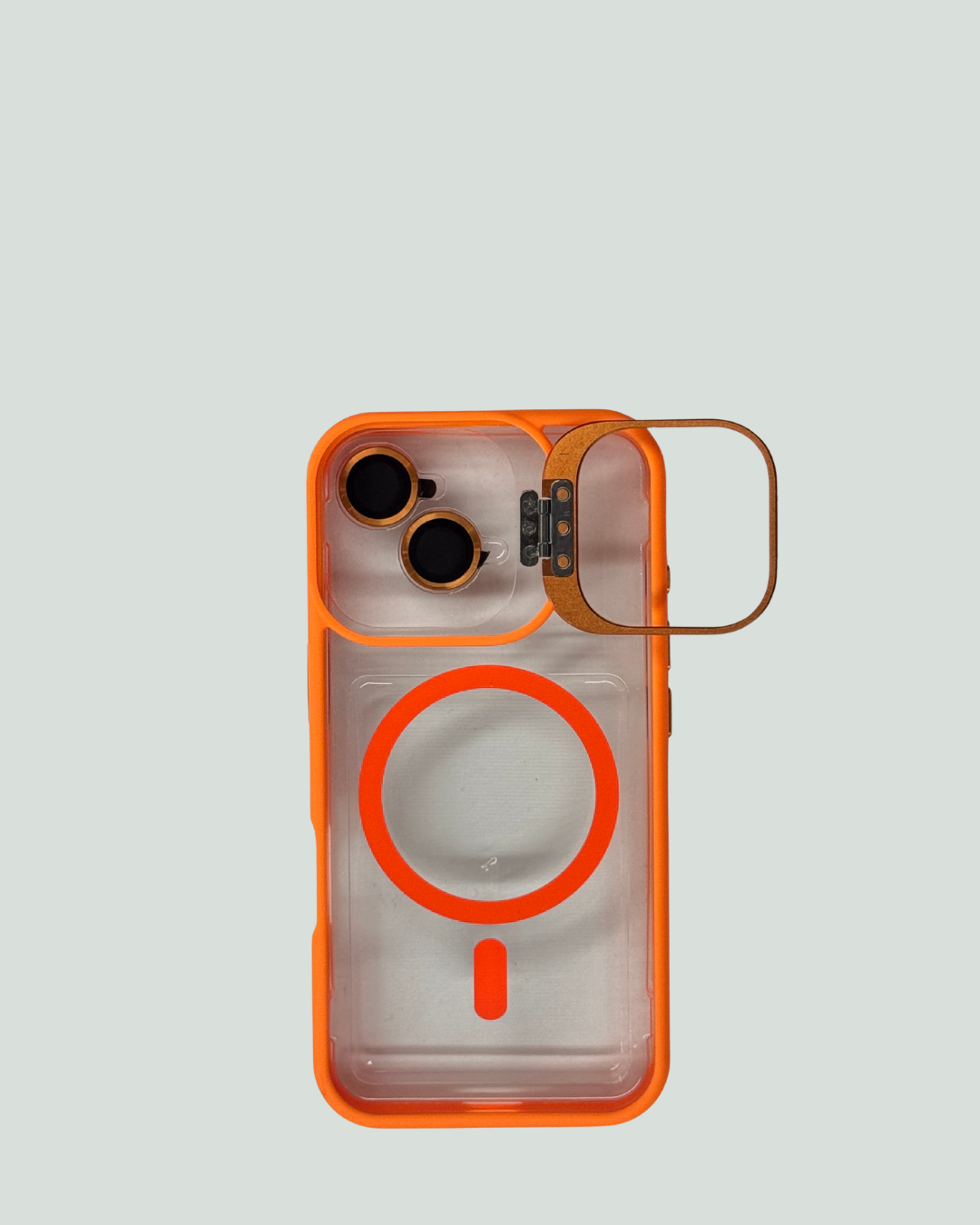 iPhone 16 MagSafe Mobilskal med Kameraskydd & Ställ – Transparent Baksida