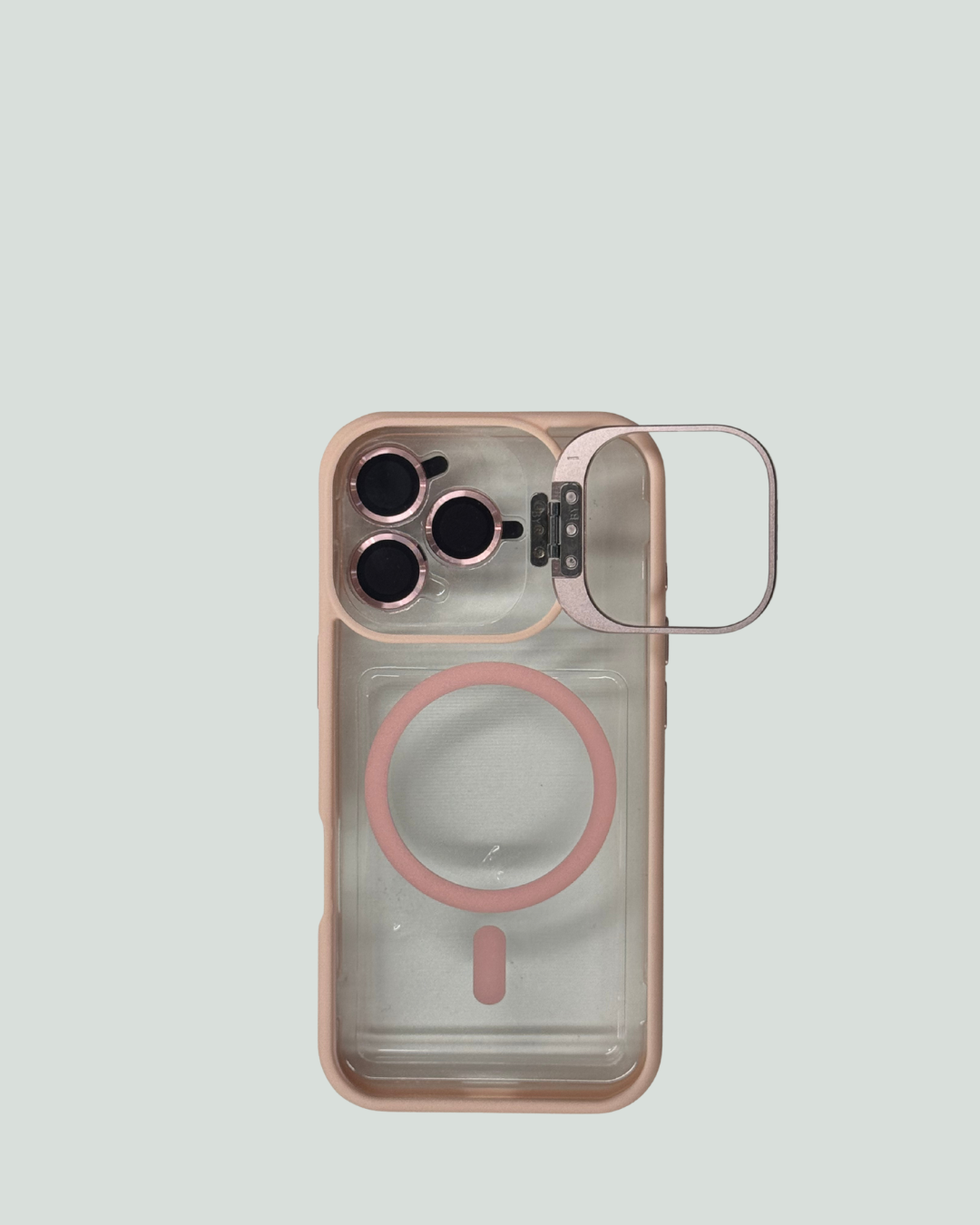 iPhone 16 Pro MagSafe Mobilskal med Kameraskydd & Ställ – Transparent Baksida