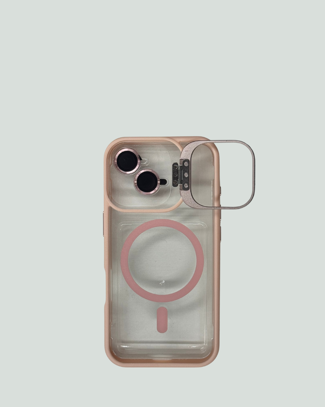 iPhone 16 MagSafe Mobilskal med Kameraskydd & Ställ – Transparent Baksida
